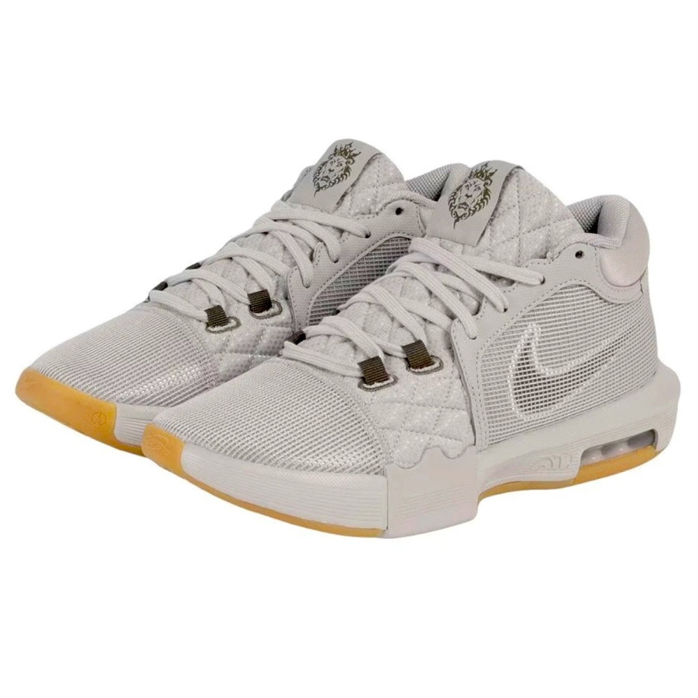 Nike Adult Lebron Witness VIII Basketball Shoes Grey - 8.5 Men and 10 Women